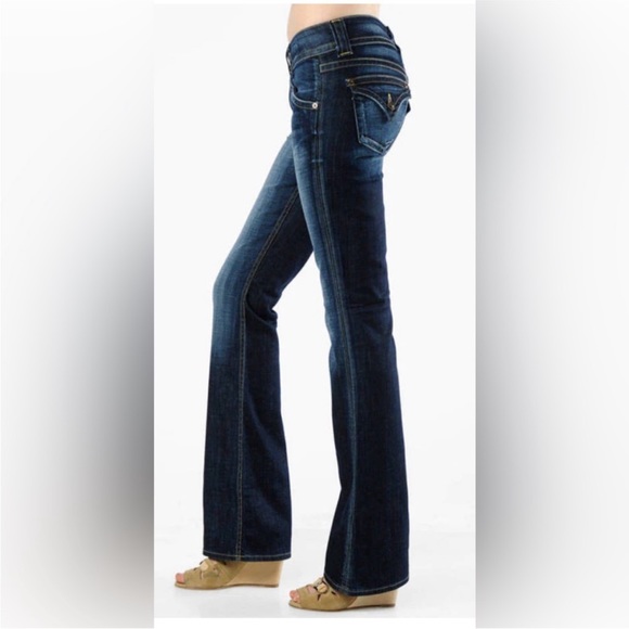 HUDSON BOOTCUT USA SIGNATURE LOW RISE FLAP POCKET JEAN IN ELM WASH Sz28 - Picture 4 of 16